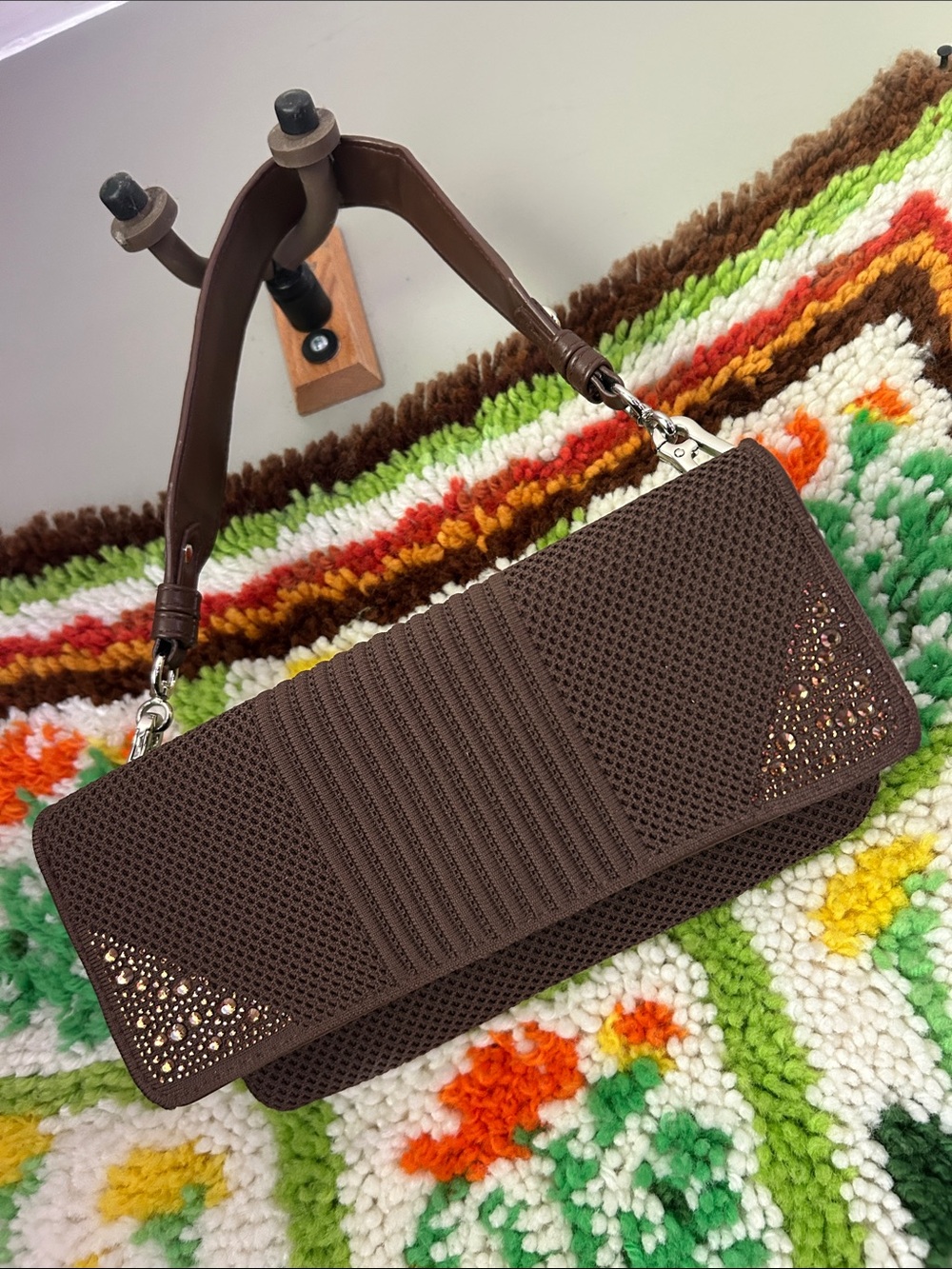 Steve Madden brown mesh shoulder bag